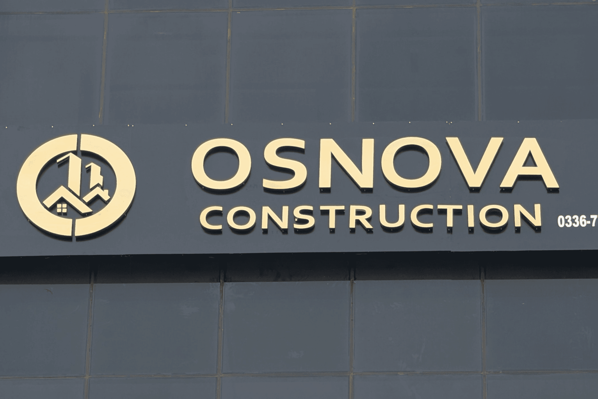 30ft Golden Steel 3D Backlit Signboard | Durrani Arts